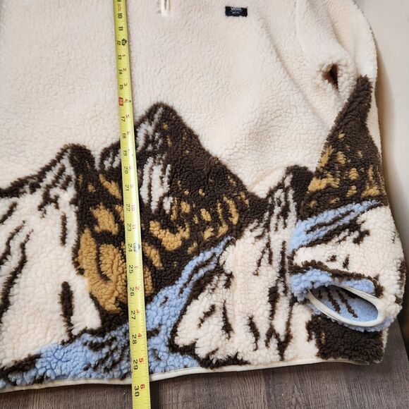 Vans Mt Sherpa Q Zip Fleece Jacket Sweatshirt Mountain Mens Large Ski High Pile - Picture 13 of 15